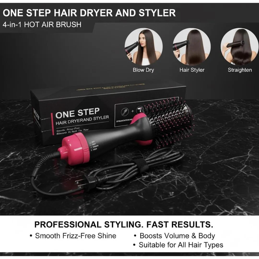 One Step Hair Dryer & Styler with Hot Air Brush