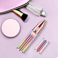 Rechargeable 2-in-1 Eyebrow Trimmer & Facial Shaver Multicolor