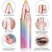 Rechargeable 2-in-1 Eyebrow Trimmer & Facial Shaver Multicolor