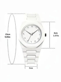 Men's Carbon Fiber White Arabic Aura Watch