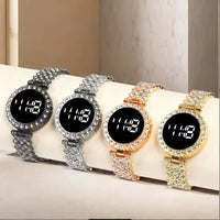 Digital Display Women's Bracelet Round Touch Watch
